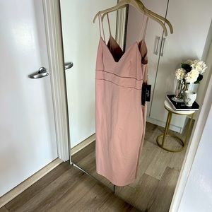 Lulu’s Blush Pink Bodycon Midi Dress NWT